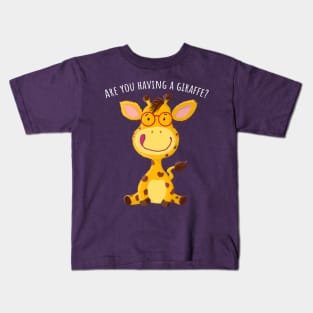 Gregor Giraffe Speaks Cockney Rhyming Slang Kids T-Shirt